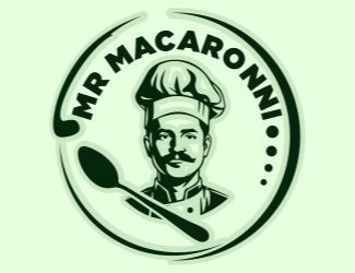 Projekt graficzny logo dla firmy online MR MACARONNI